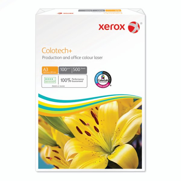 Xerox Colotech+ A3, 100g, 500 ark/ris, 4 ris/lda 