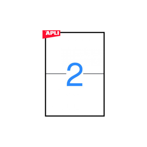 Apli 1264 tulostustarra, 2-jakoinen, 210x148mm, 100 arkkia/ltk