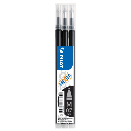 Pilot Frixion refill 0,7 musta 3-pack 