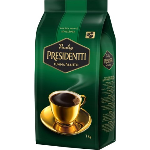 President mörk böna 16631/kaffe 4 kg/lda 