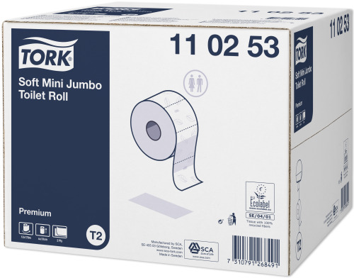 Tork 110253 WC-paperi T2 Mini Jumbo, 12 rl/ltk 