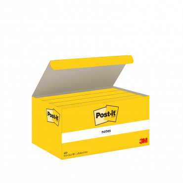 Post-it® Viestilappu Canary Yellow, 38x51mm, 100 arkkia/lehtiö, 12 lehtiötä/pkt