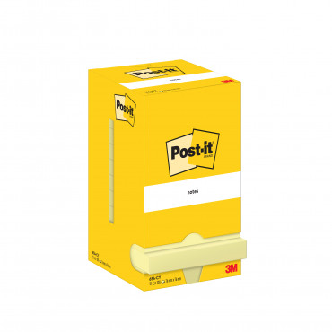 Post-it 654 viestilappu Canary Yellow, 76x76mm, 12 kpl/pkt, 144/ltk 