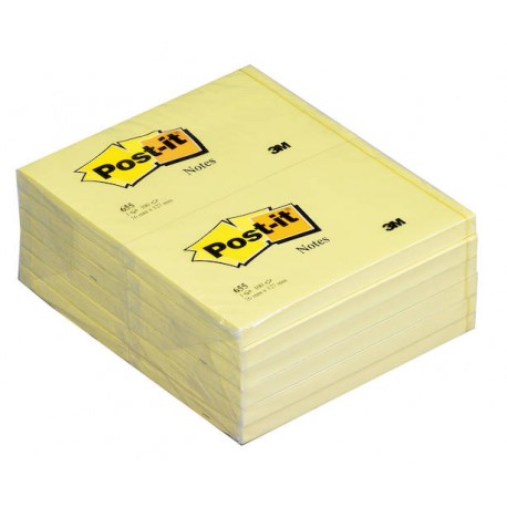 Post-it Canary Yellow, 76x127mm, 144/låda, 655861   