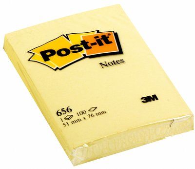Post-It Canary Yellow, 3M, 51mm x 76mm 