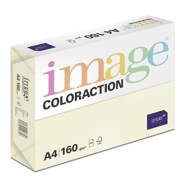 Image Coloraction A4 160g Dune / Pale Cream (kermankeltainen), 250 ark/pkt