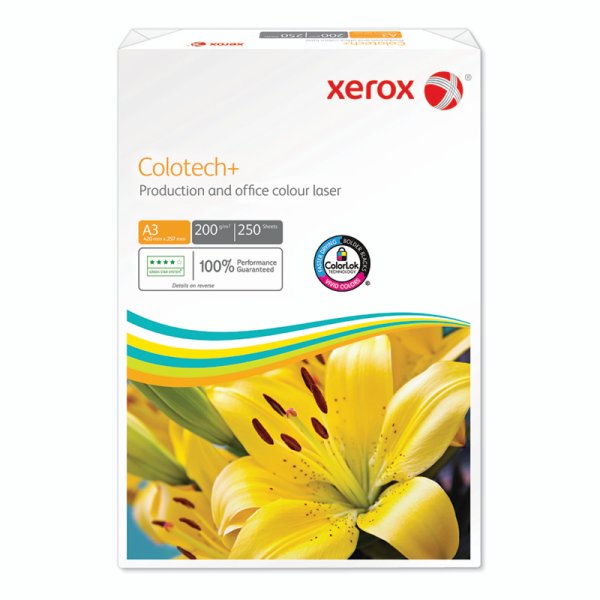 Xerox Colotech+ A3, 200g, 250 ark/pak, 4 pak/låda
