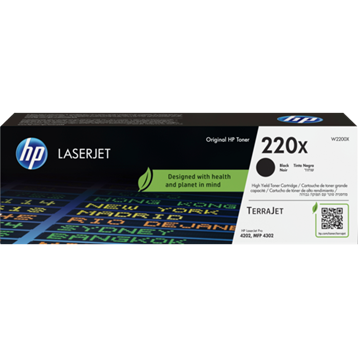 HP 220X Black, Color Laserjet Pro 4201, MFP 4301, MFP 4303