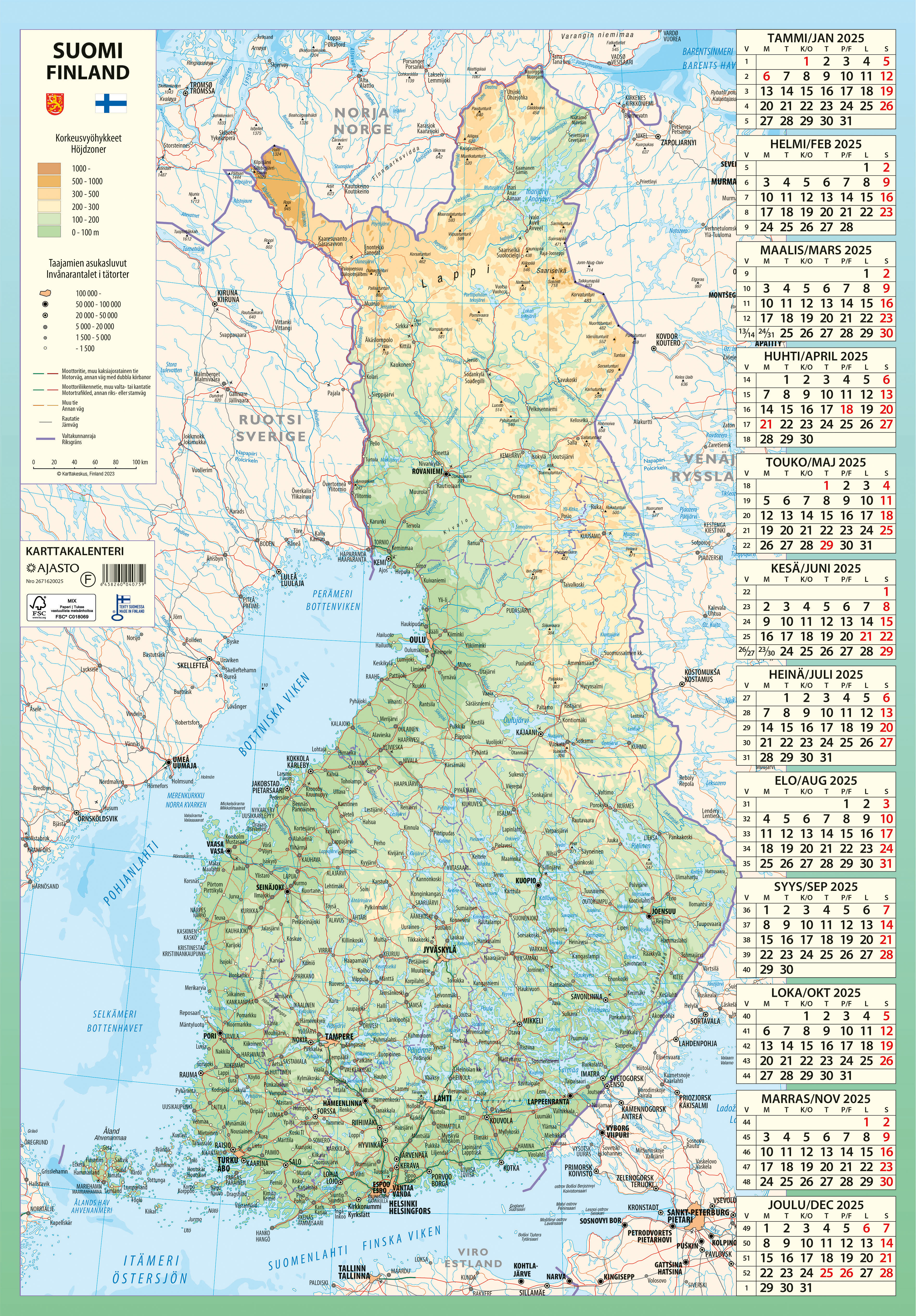 Karttakalenteri 2025