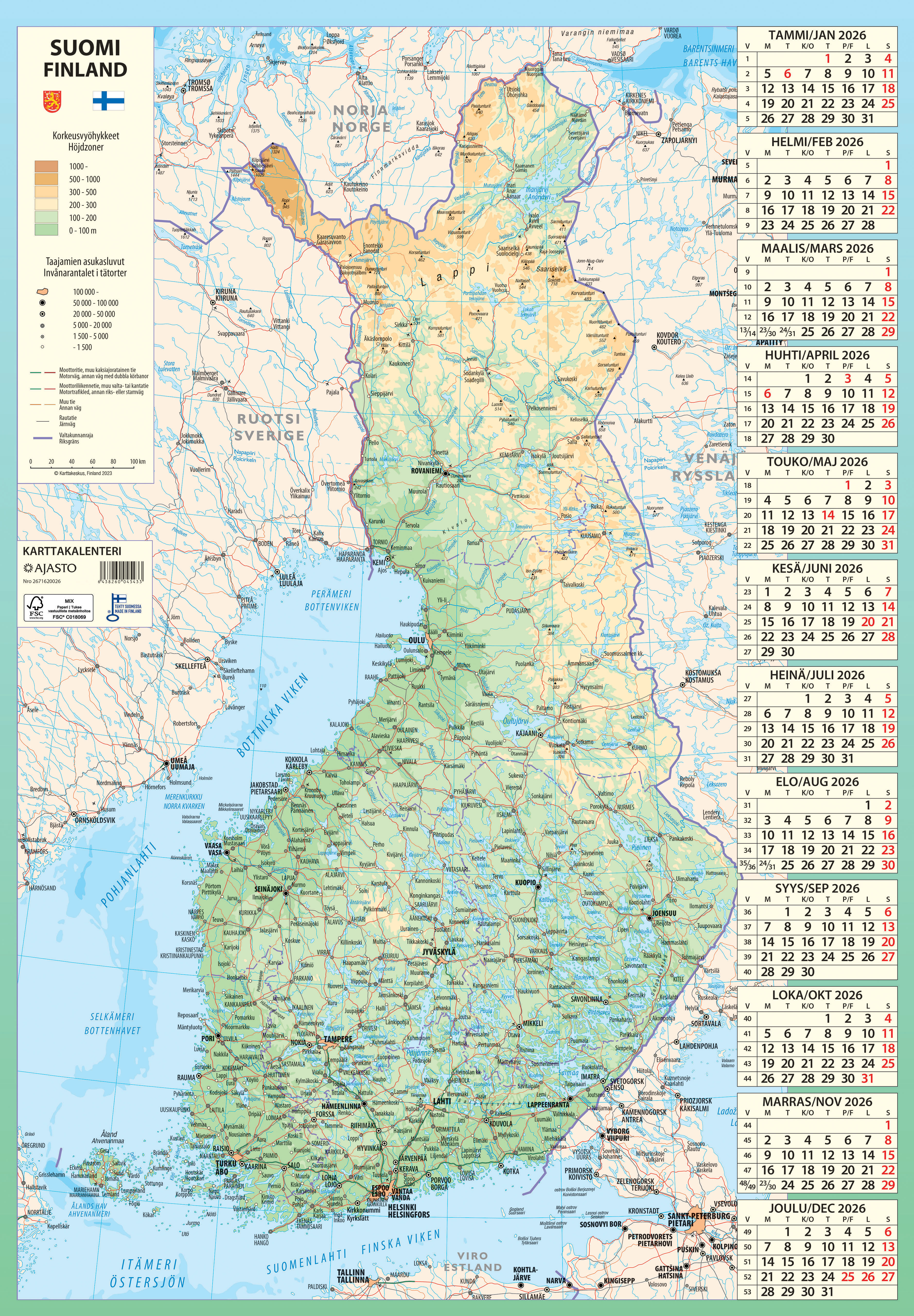 Karttakalenteri 2026