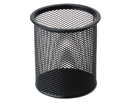 Kynäpurkki, pyöreä, musta