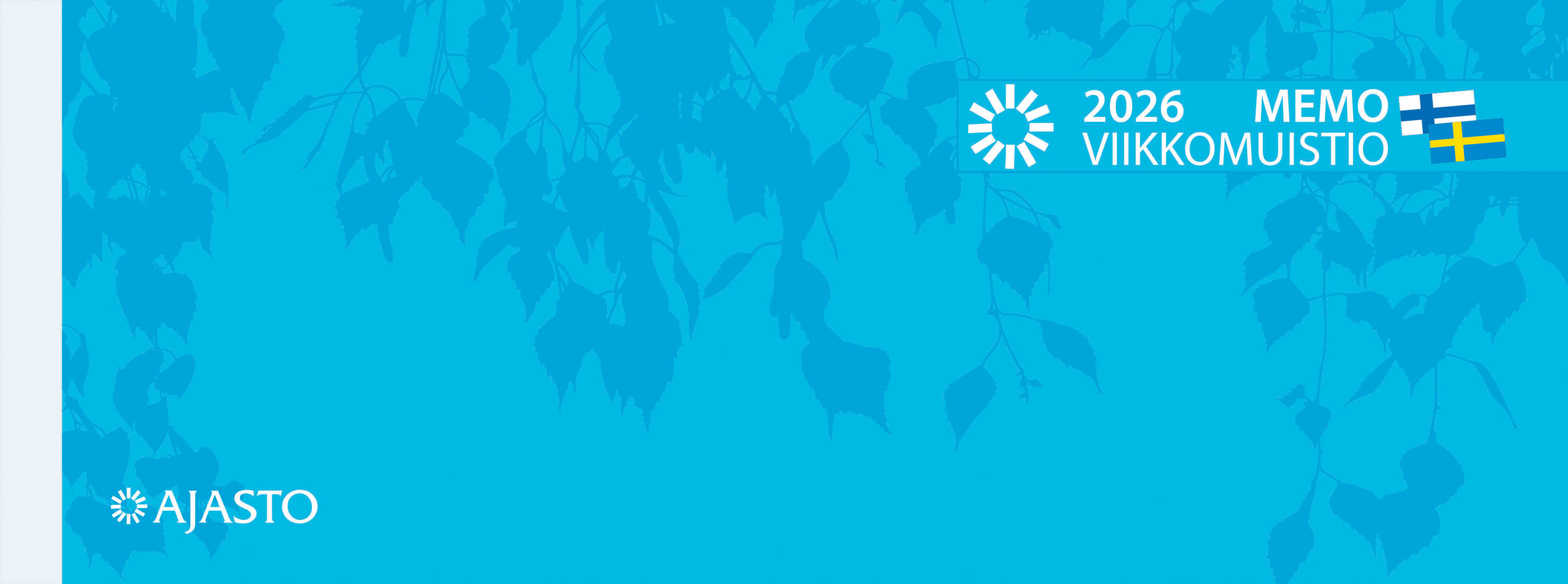 Memo-viikkomuistio, sininen 2026