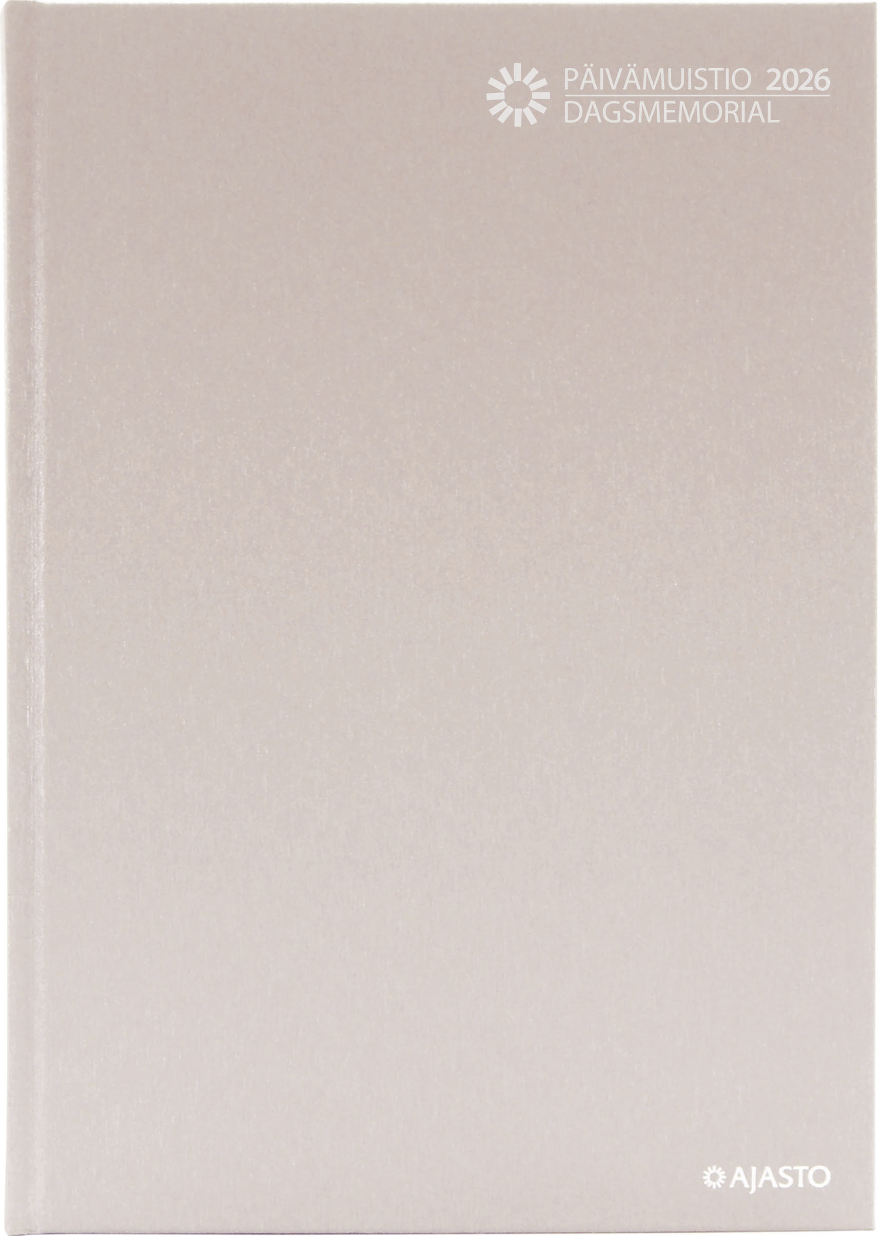 Päivämuistio/Dagsmemorial, sidottu, vaalea roosa 2026