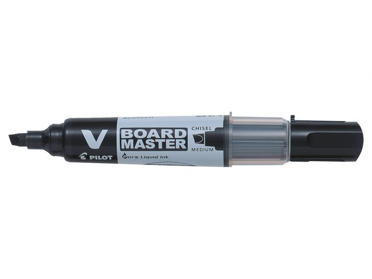 Pilot V Board Master chisel tip black valkotaulukynä