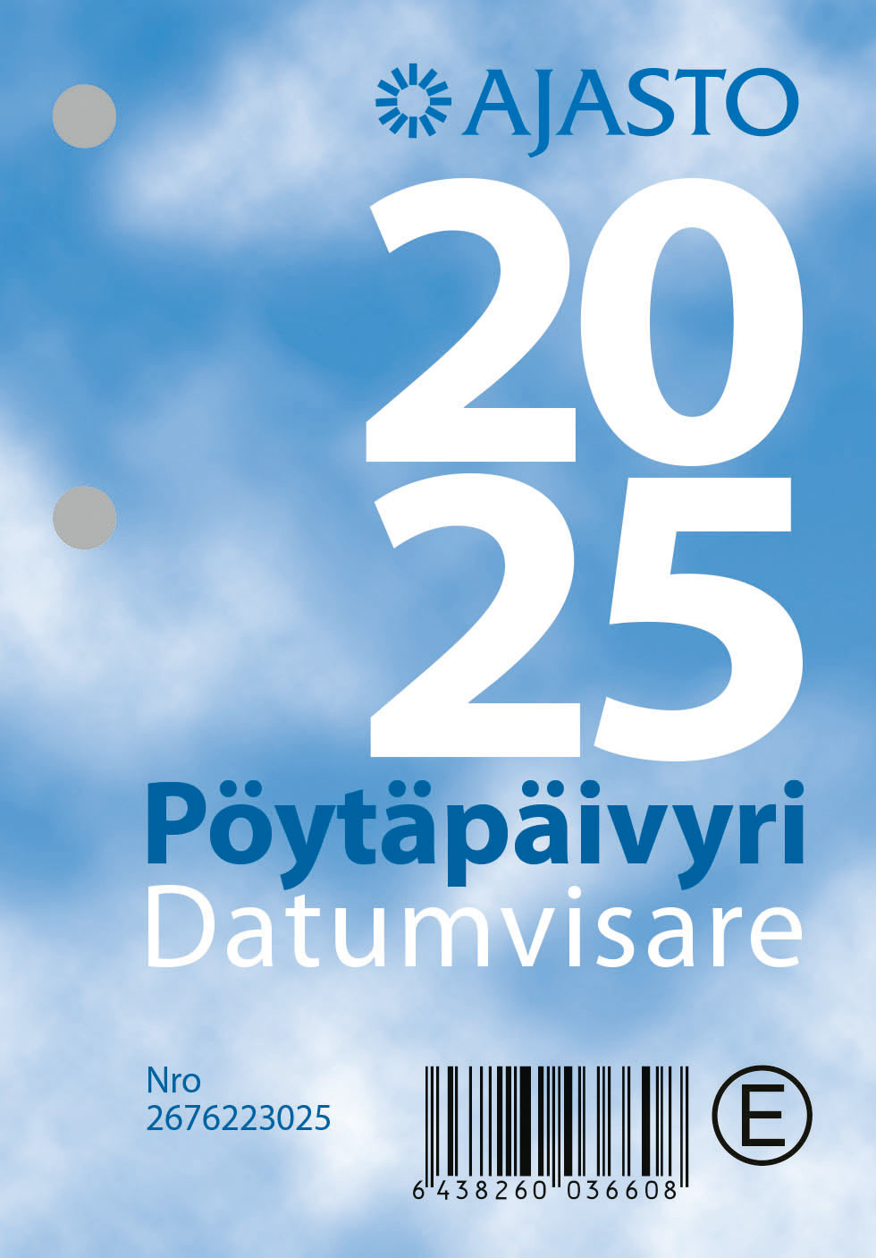 Pöytäpäivyri/Datumvisare 2025